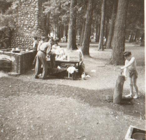 Familien på skovtur, Stanley Park i Vancouver, 1957