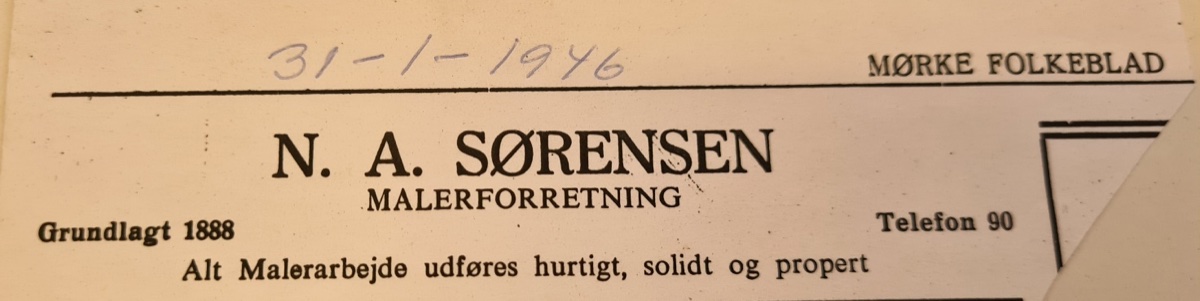 Annonce i Mørke Folkeblad, 1946